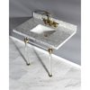 Kingston Brass 36X22 Marble Vanity Top W/ Acrylic Feet Combo, Marble/Brass KVPB3630MASQ7